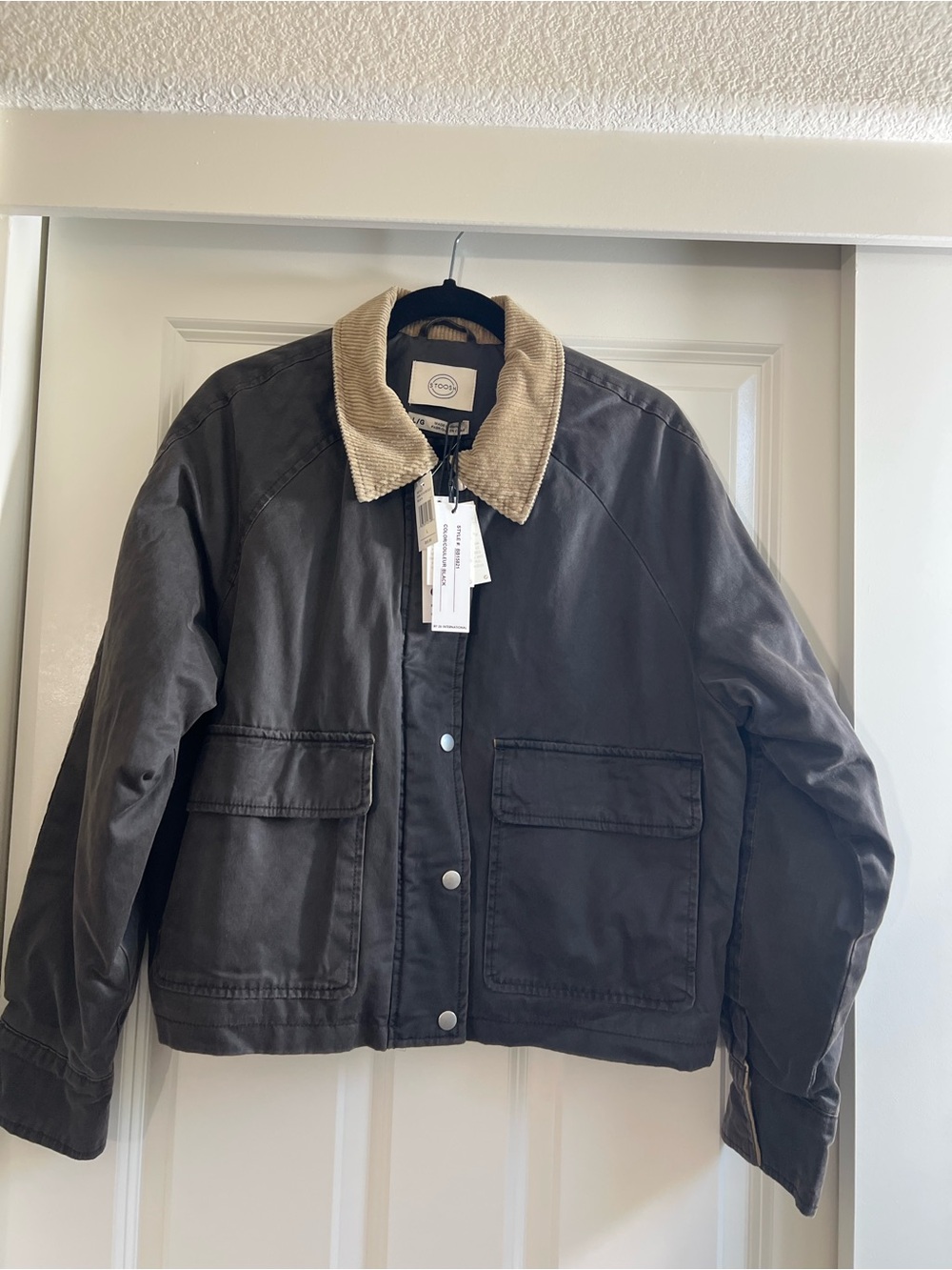Stoosh Women's Acid Wash Snap Barn Jacket